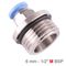 AIRCRAFT Pu Fitting Str. Stud W/o-ring 6mm-1/2' M